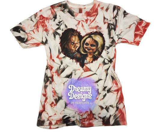 Black & Red Horror Tie-Dye Tee