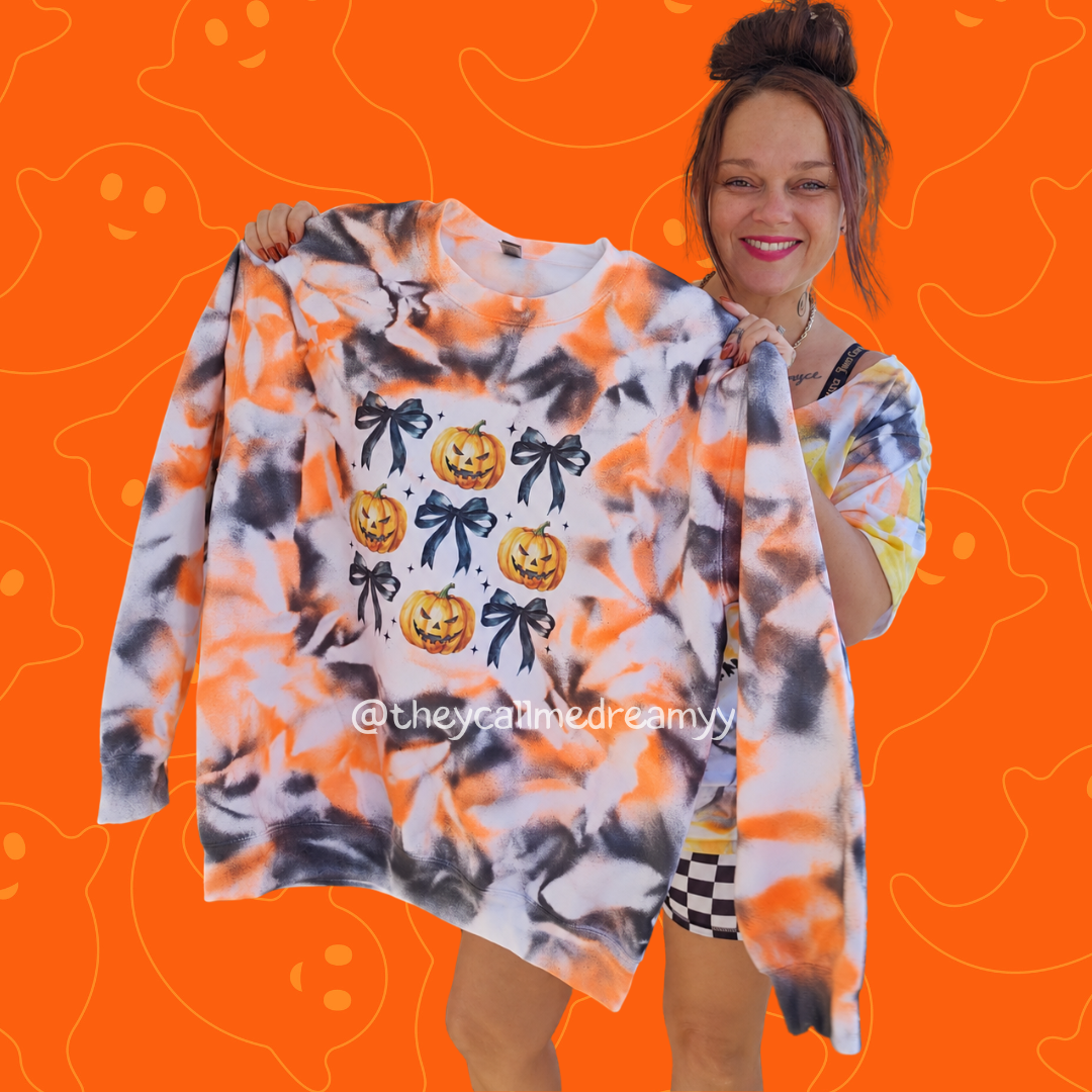 Spooky Halloween Tie-Dye Sweatshirt — Pre-Order