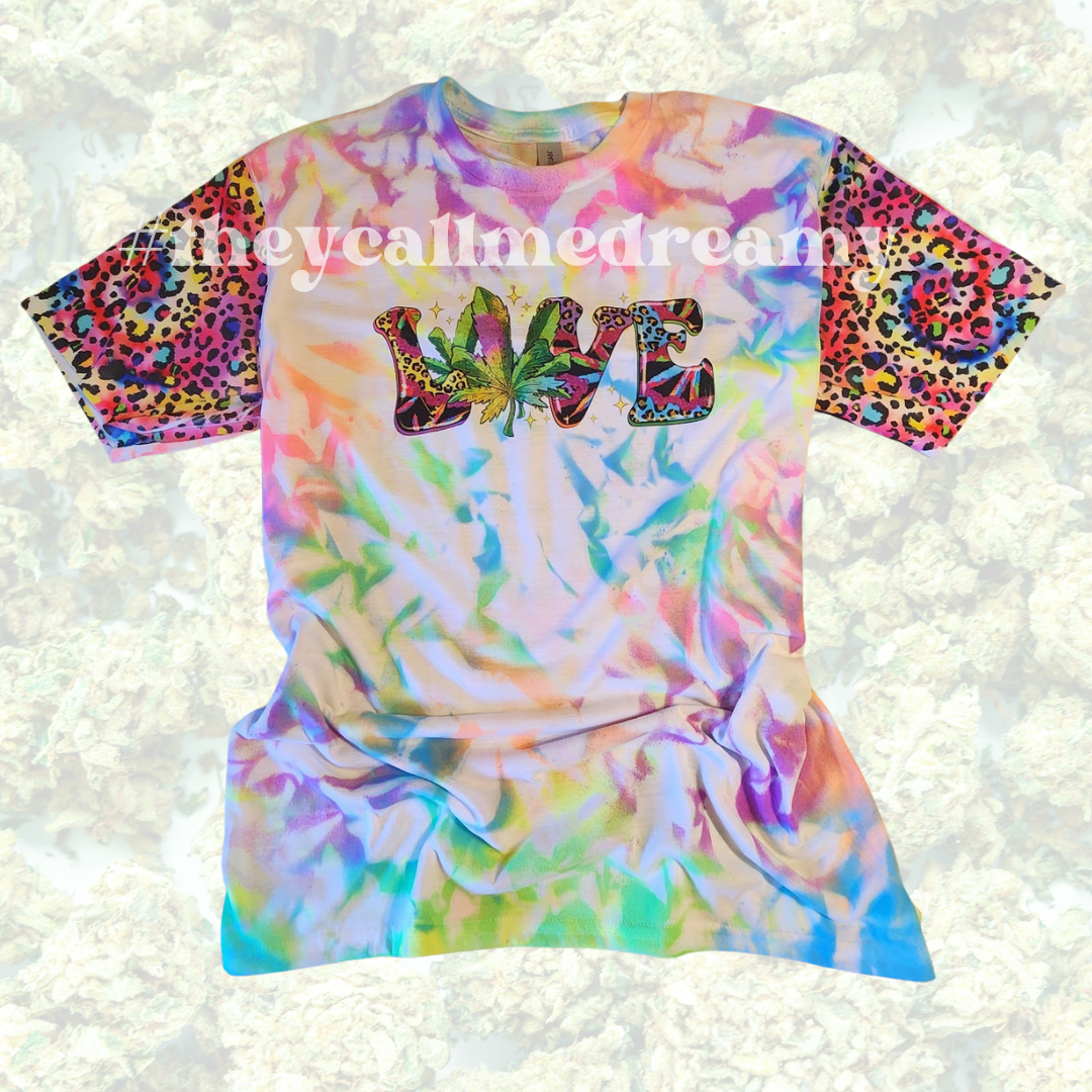 Neon 420 tie-dye tee 🌈
