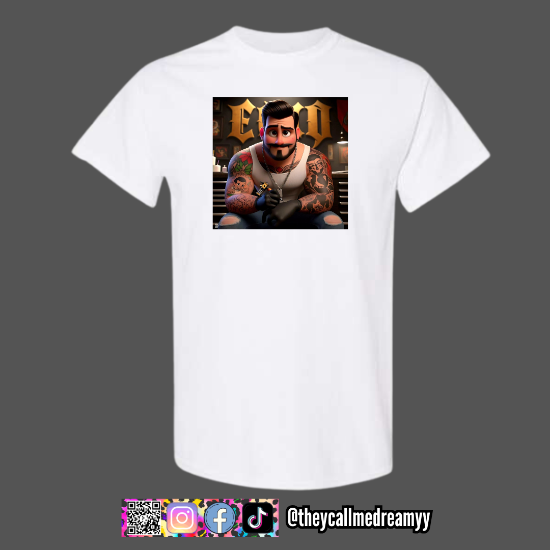 Tattoo Artist White Tee, xl