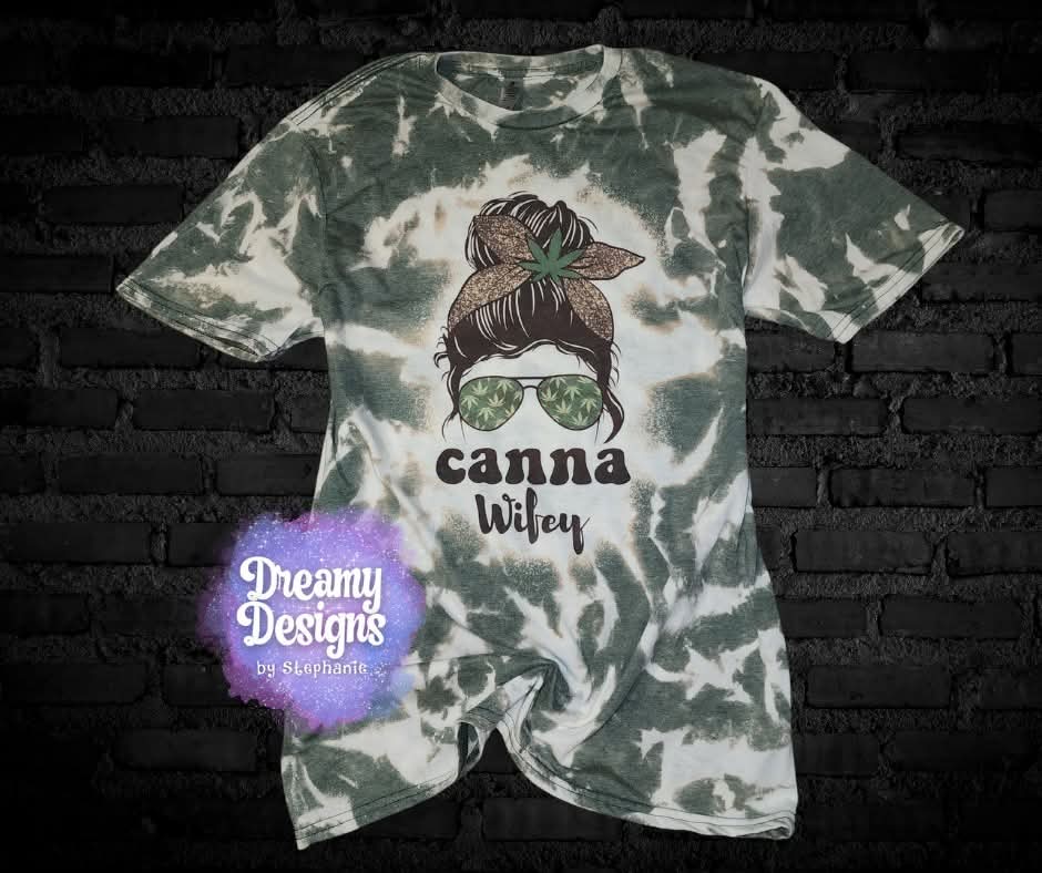 Canna Wifey Bleached Tee - Unisex 🌿💨