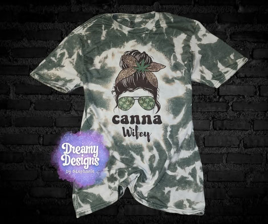 Canna Wifey Bleached Tee - Unisex 🌿💨