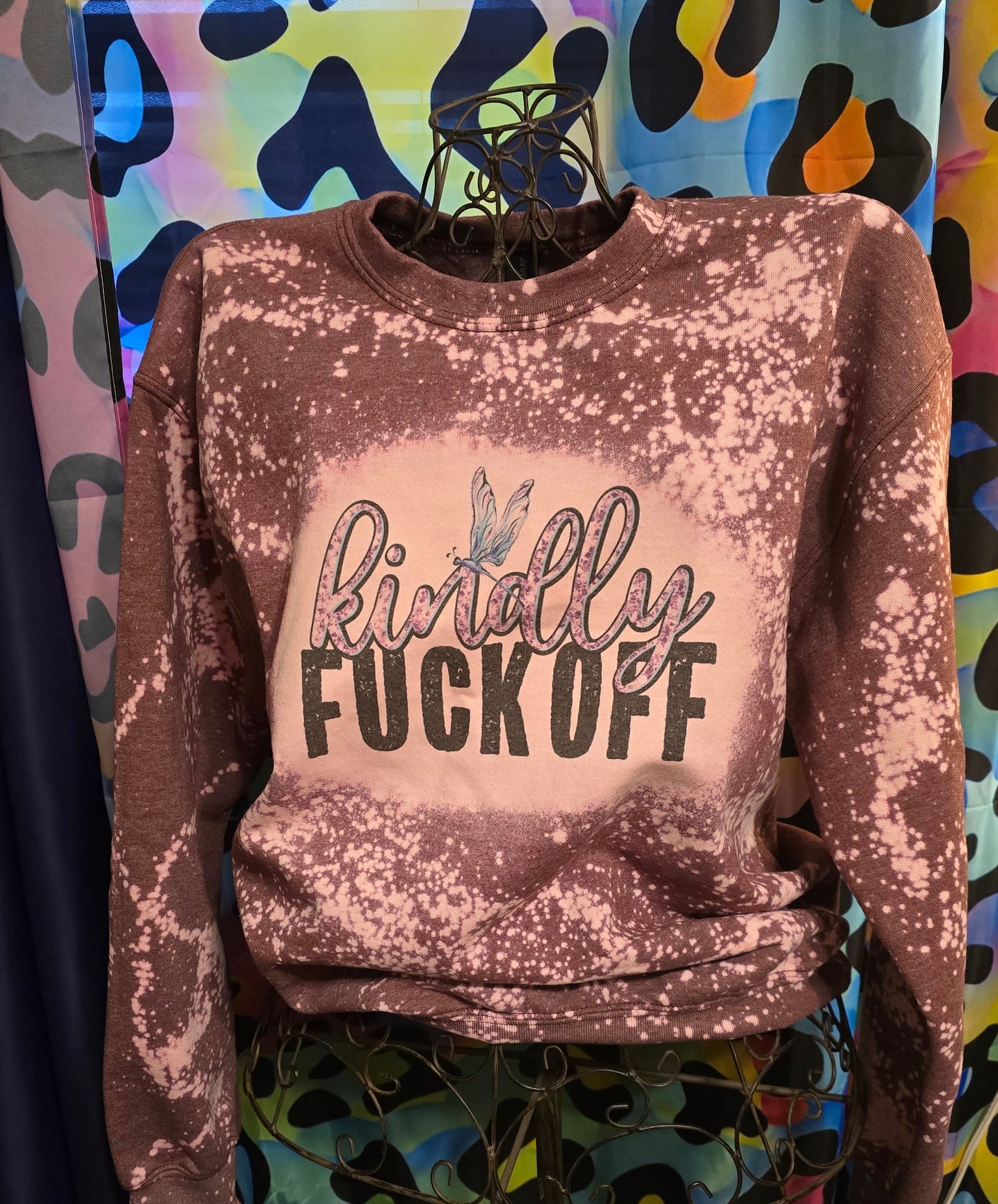 Kindly f off bleached sweatshirt
