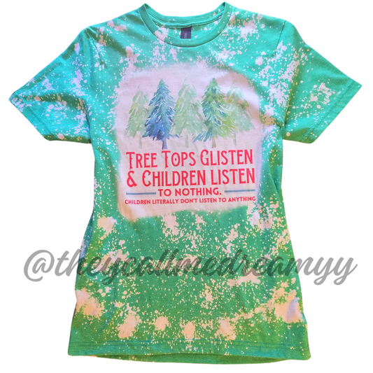 Tree Tops Glisten Bleached Tee